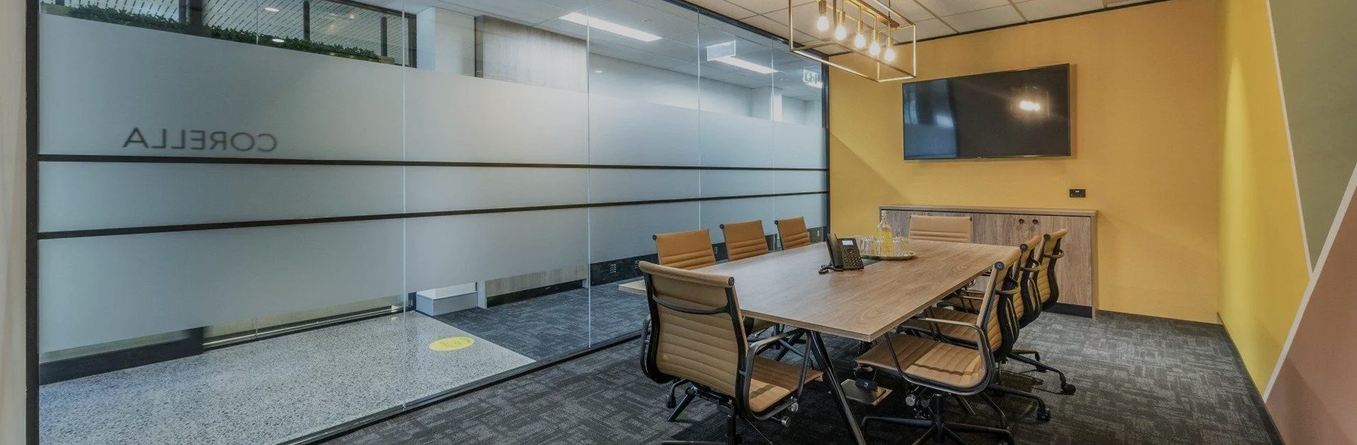 Modern meeting room at JAGA Swanson Court in Belconnen, designed for business meetings and team sessions.
